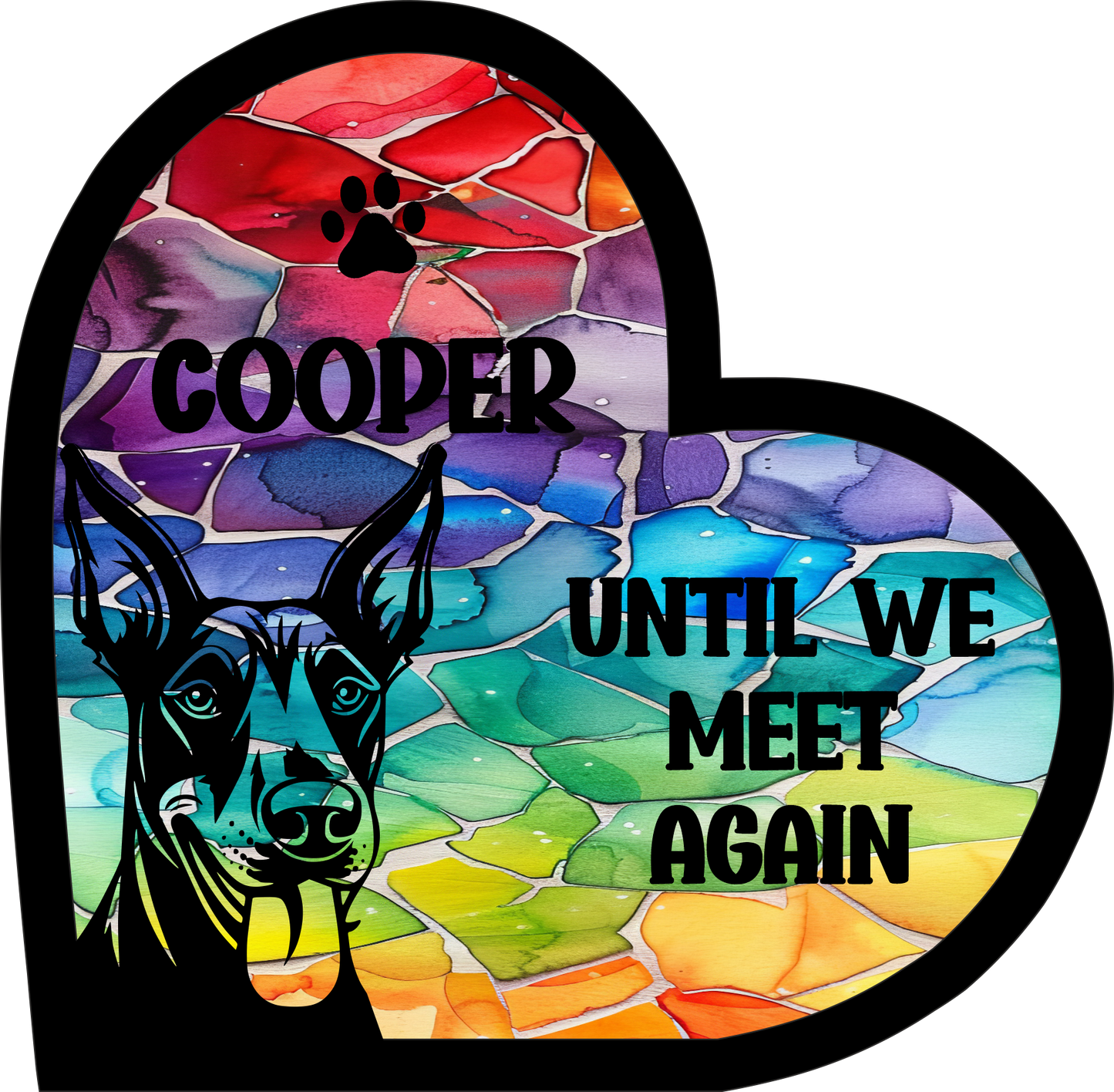 Stained Glass Effect Pet Memorial Stand