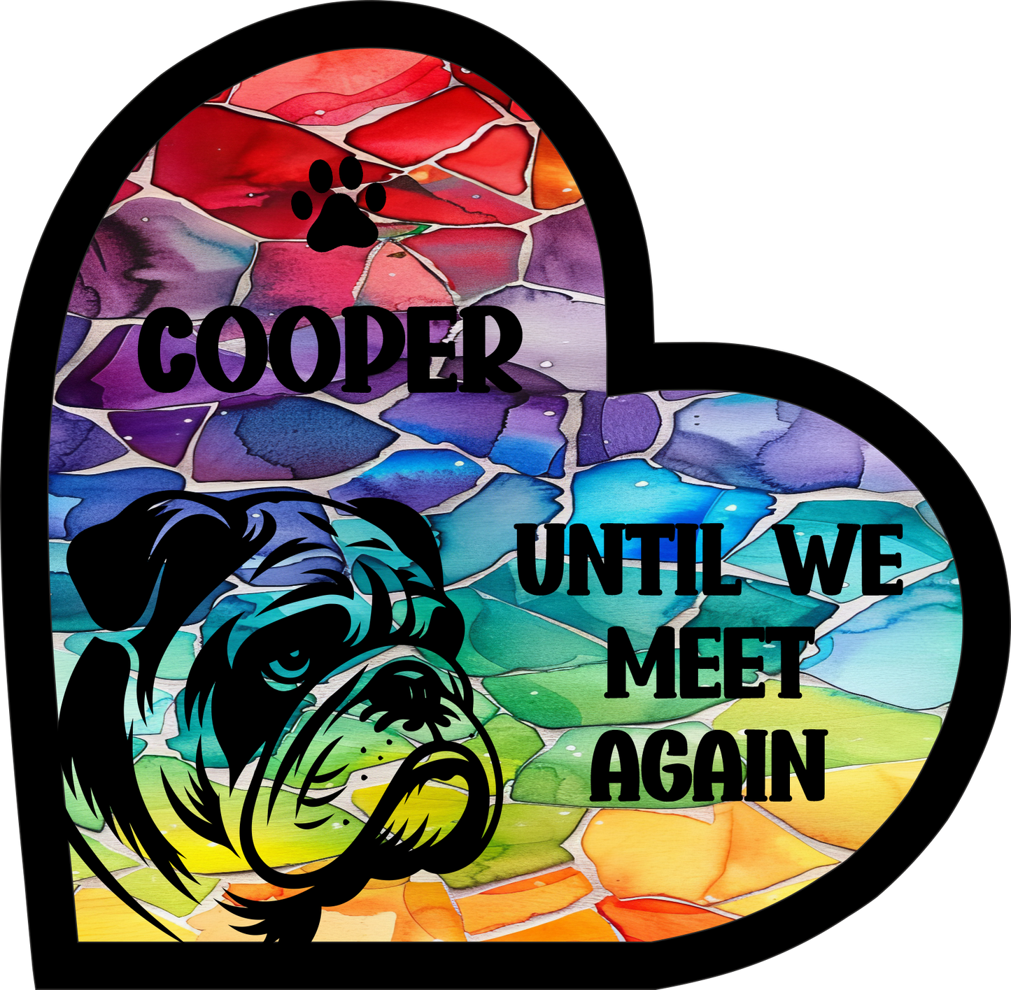 Stained Glass Effect Pet Memorial Stand