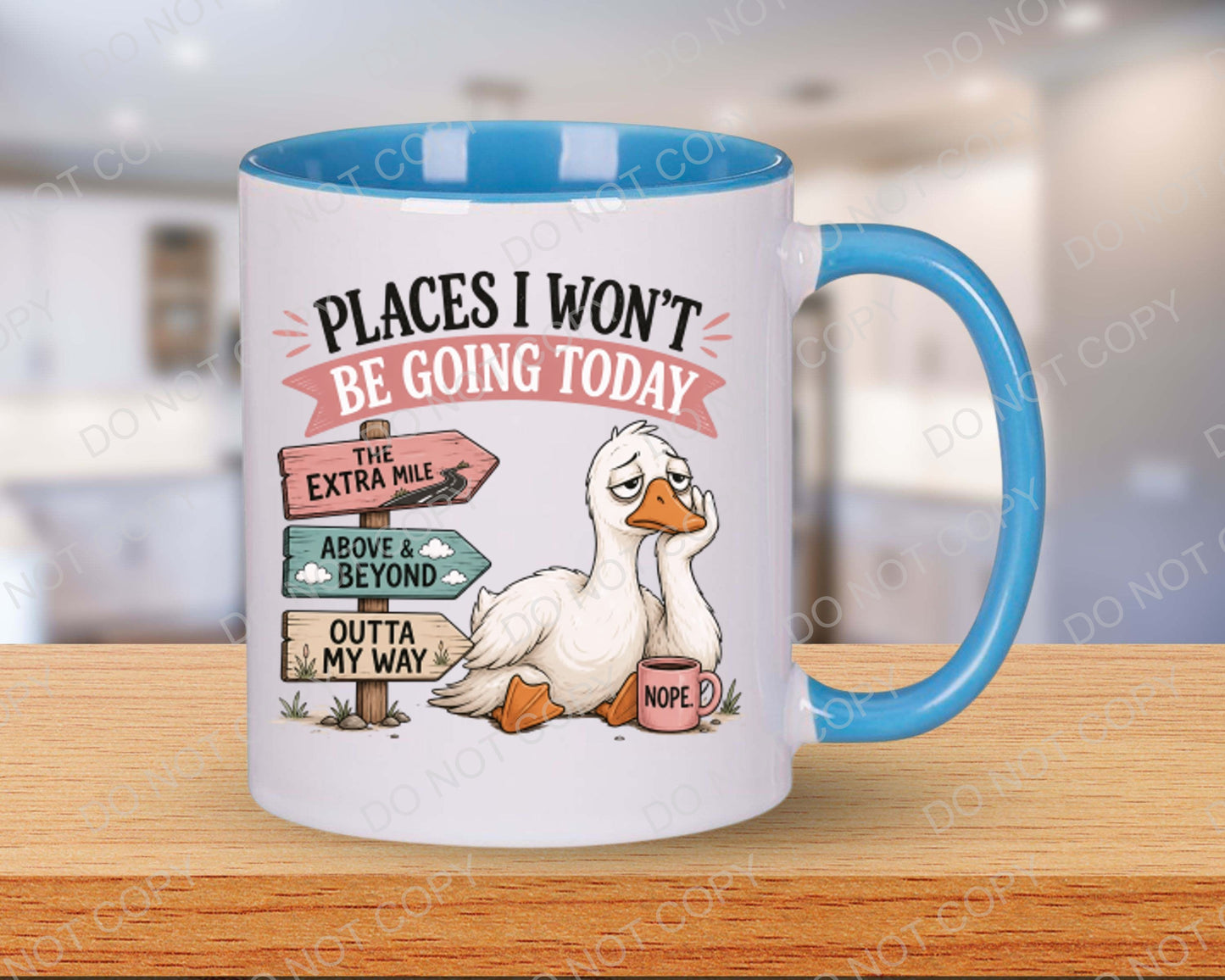 Places I won't be going mug, funny humorous office mug, secret santa gift