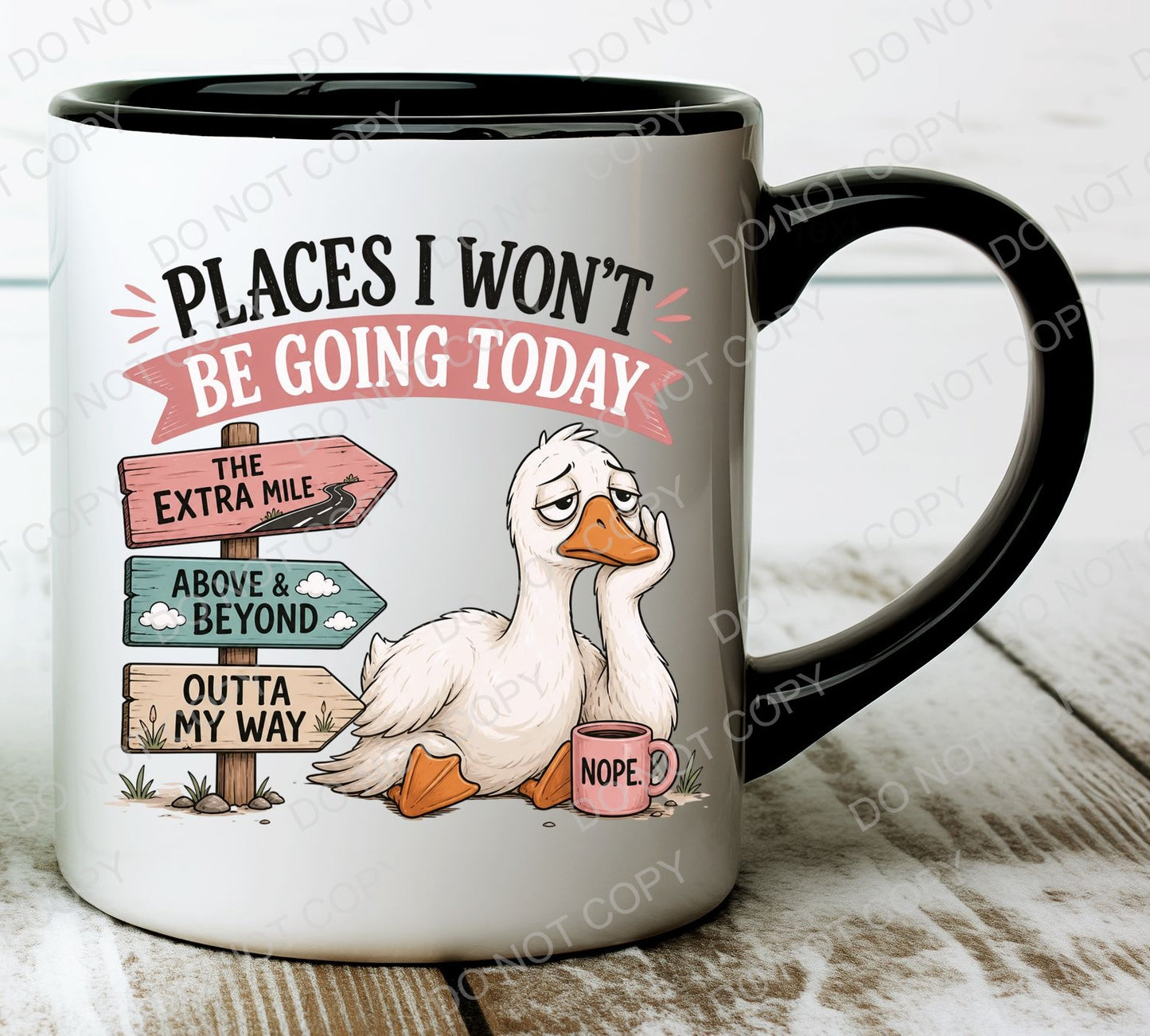 Places I won't be going mug, funny humorous office mug, secret santa gift