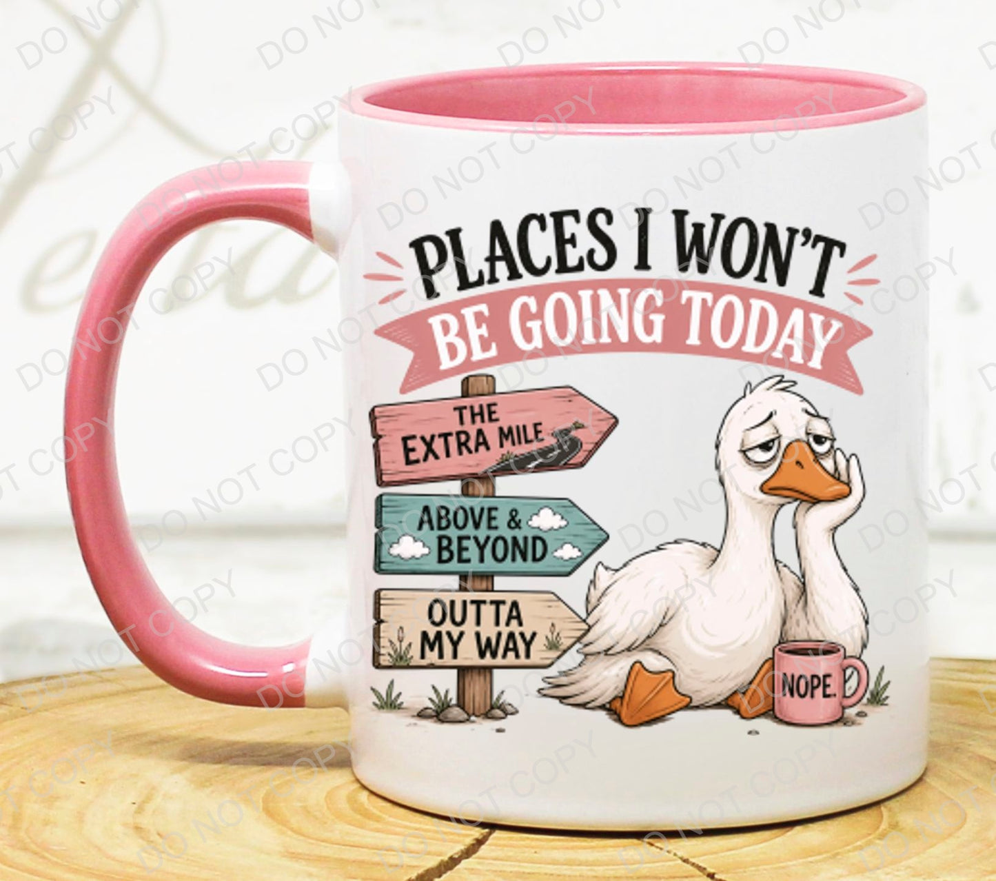 Places I won't be going mug, funny humorous office mug, secret santa gift