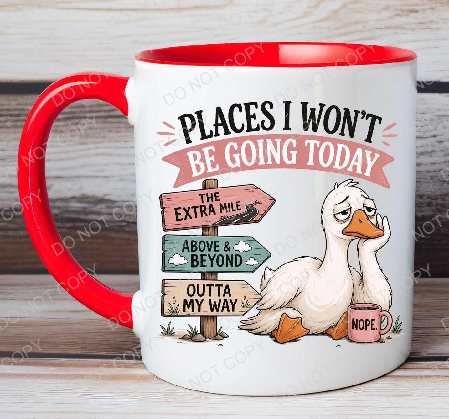 Places I won't be going mug, funny humorous office mug, secret santa gift