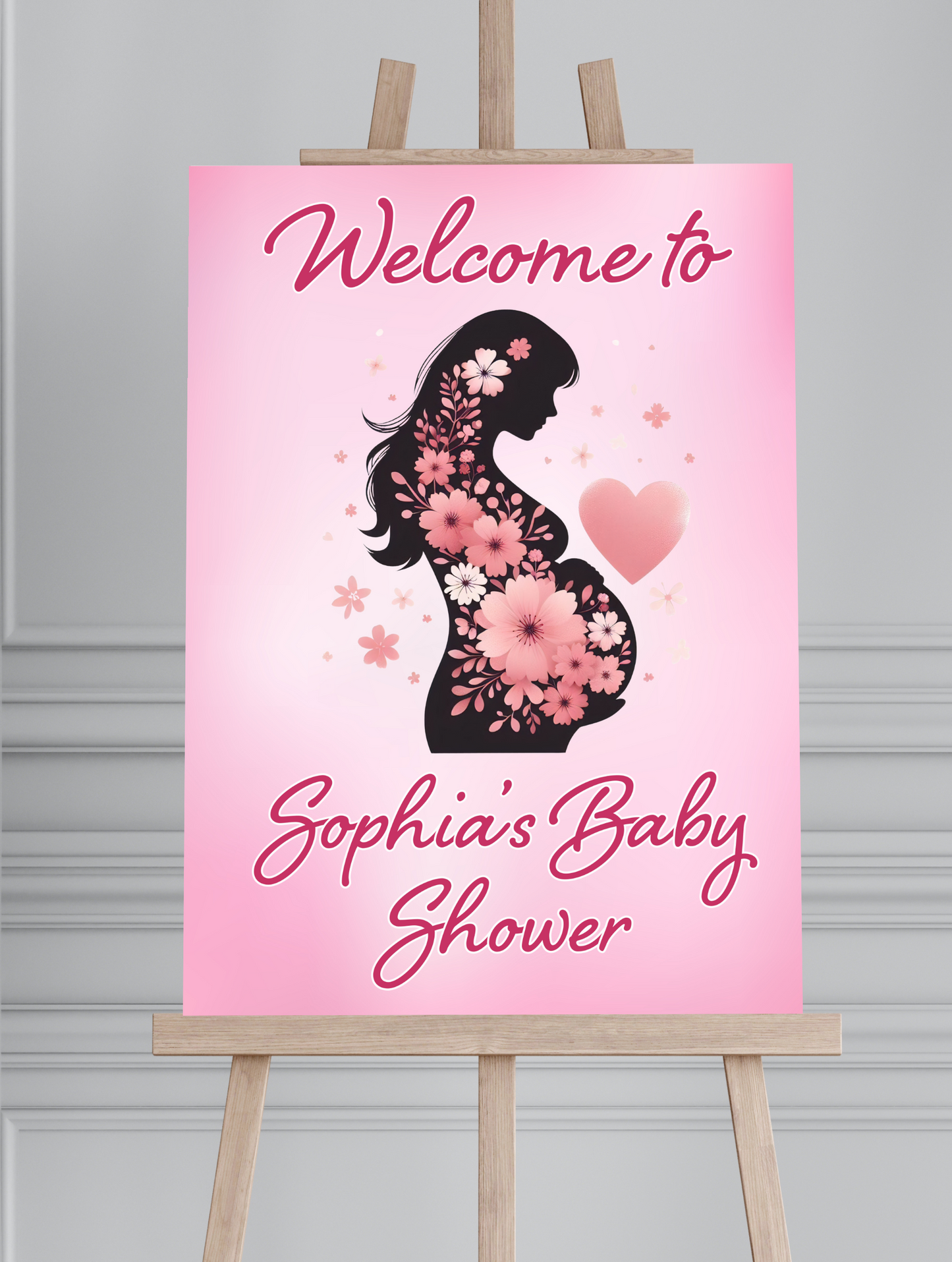 Personalised Baby Shower Welcome Sign | Baby Shower | Custom Name | Party Entrance Sign