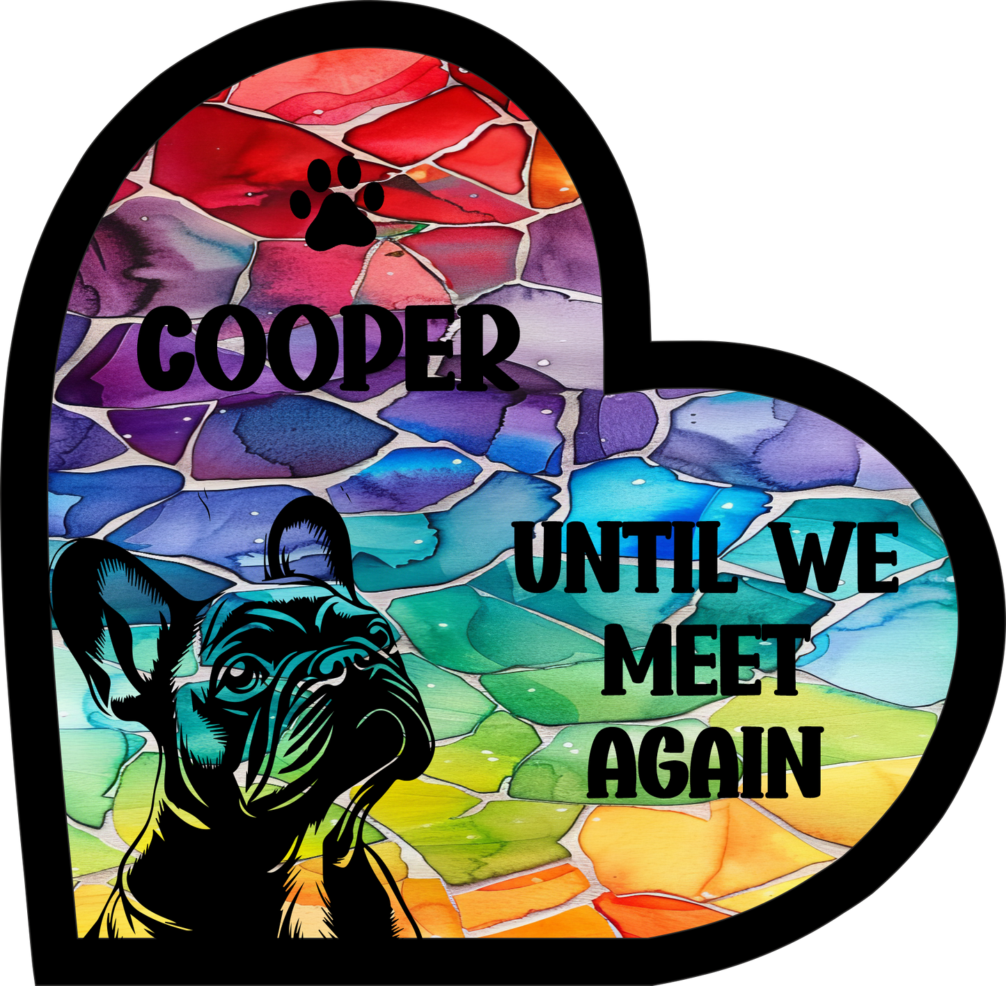 Stained Glass Effect Pet Memorial Stand