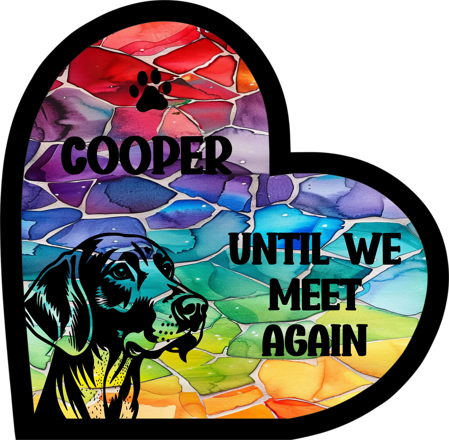 Stained Glass Effect Pet Memorial Stand