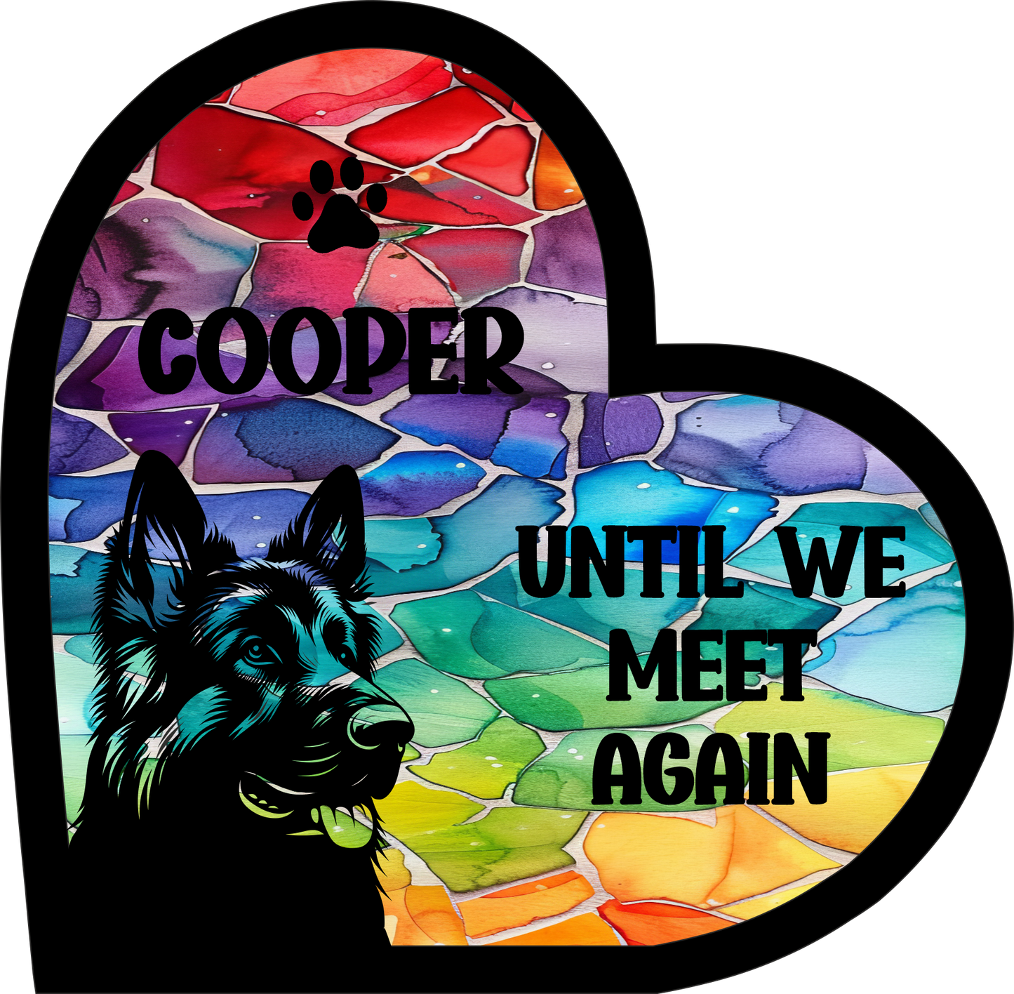 Stained Glass Effect Pet Memorial Stand