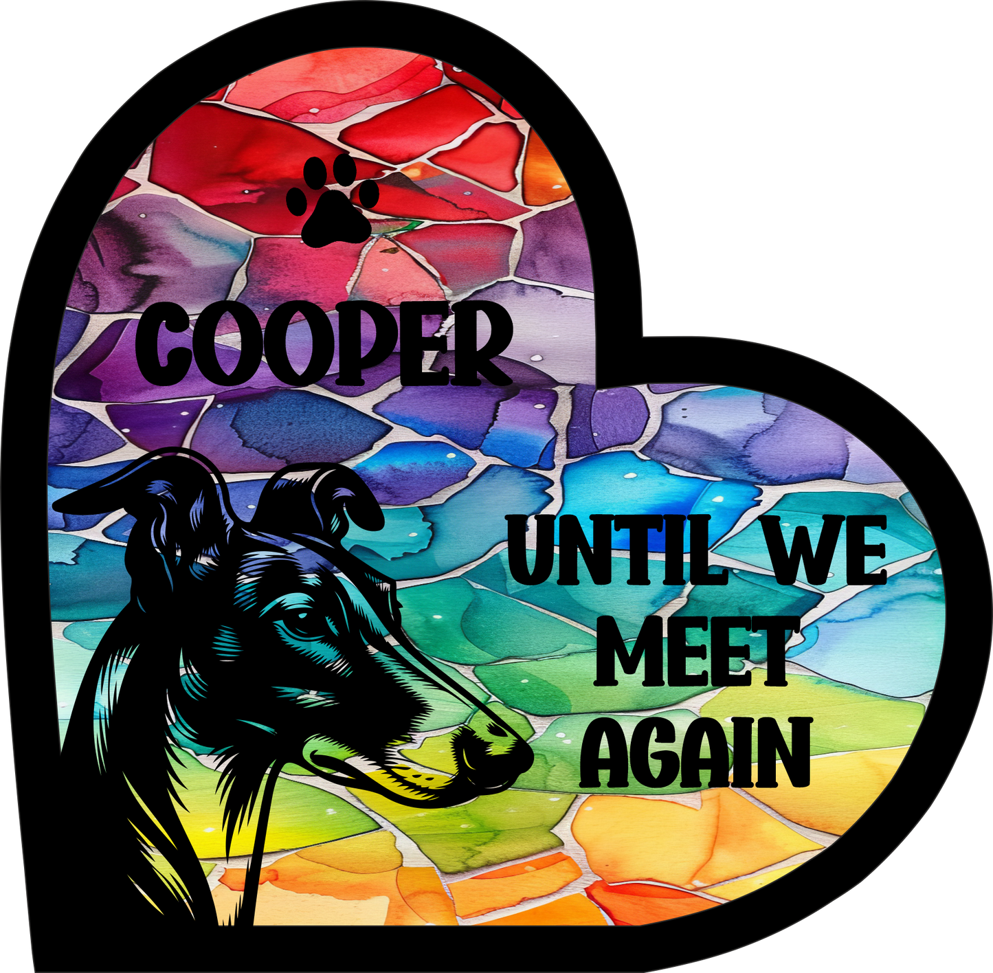 Stained Glass Effect Pet Memorial Stand
