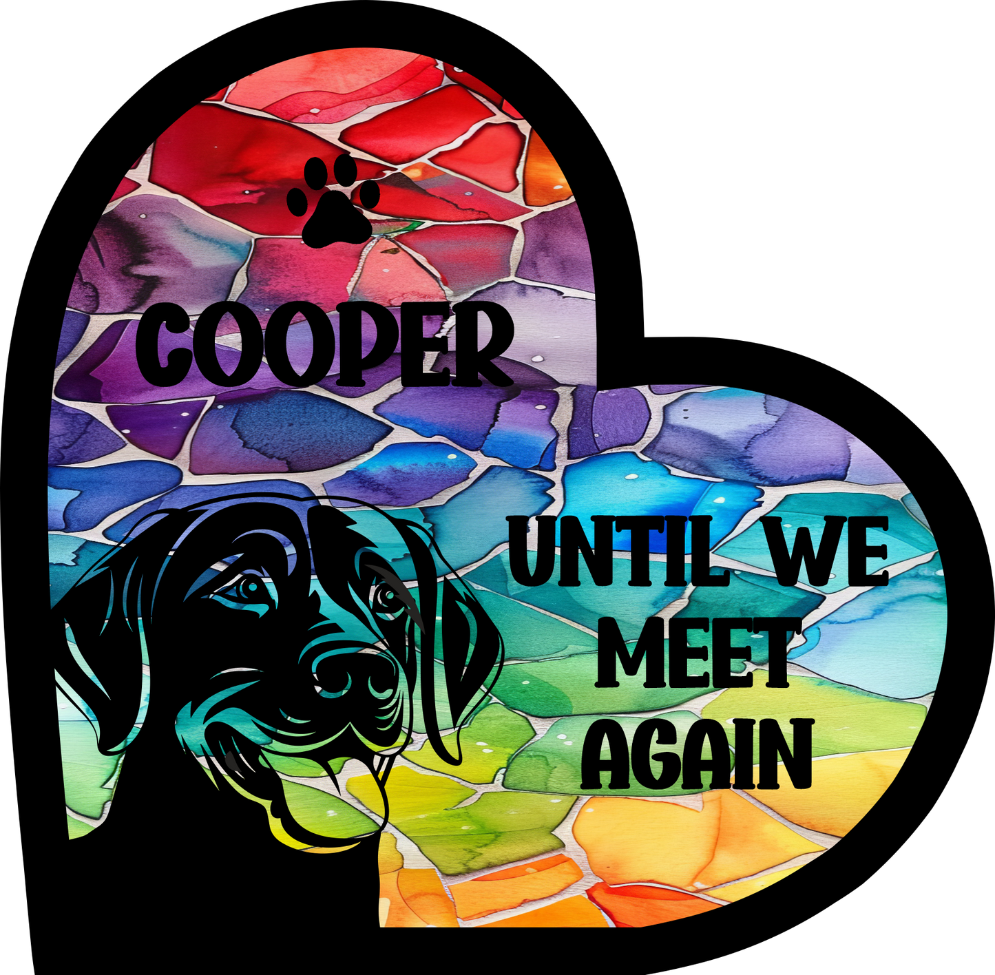 Stained Glass Effect Pet Memorial Stand