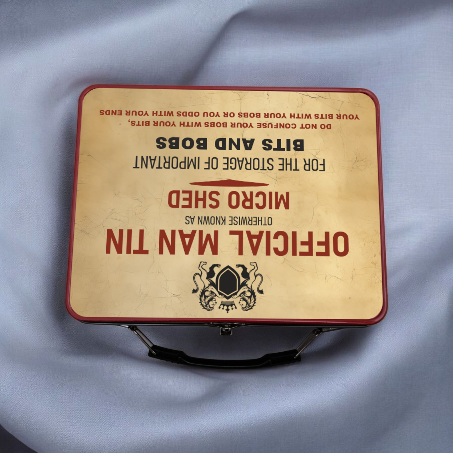 Official Man Tin – “Micro Shed” Storage Box for Dad’s Bits & Bobs – Perfect Father’s Day Gift!