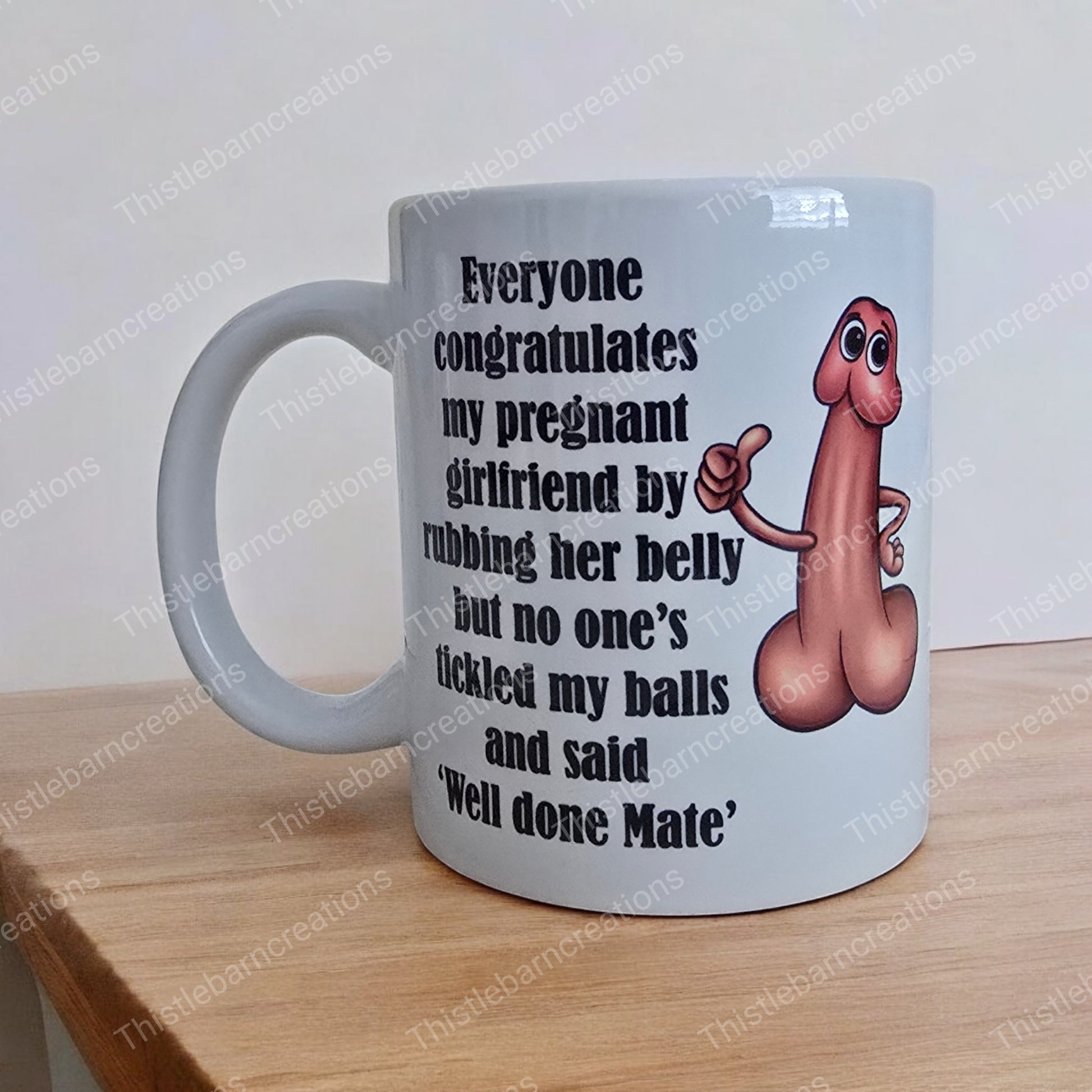 Funny Birth Announcement Gift Mug for New Dad, Baby Shower Mug - Drinkware Ceramic