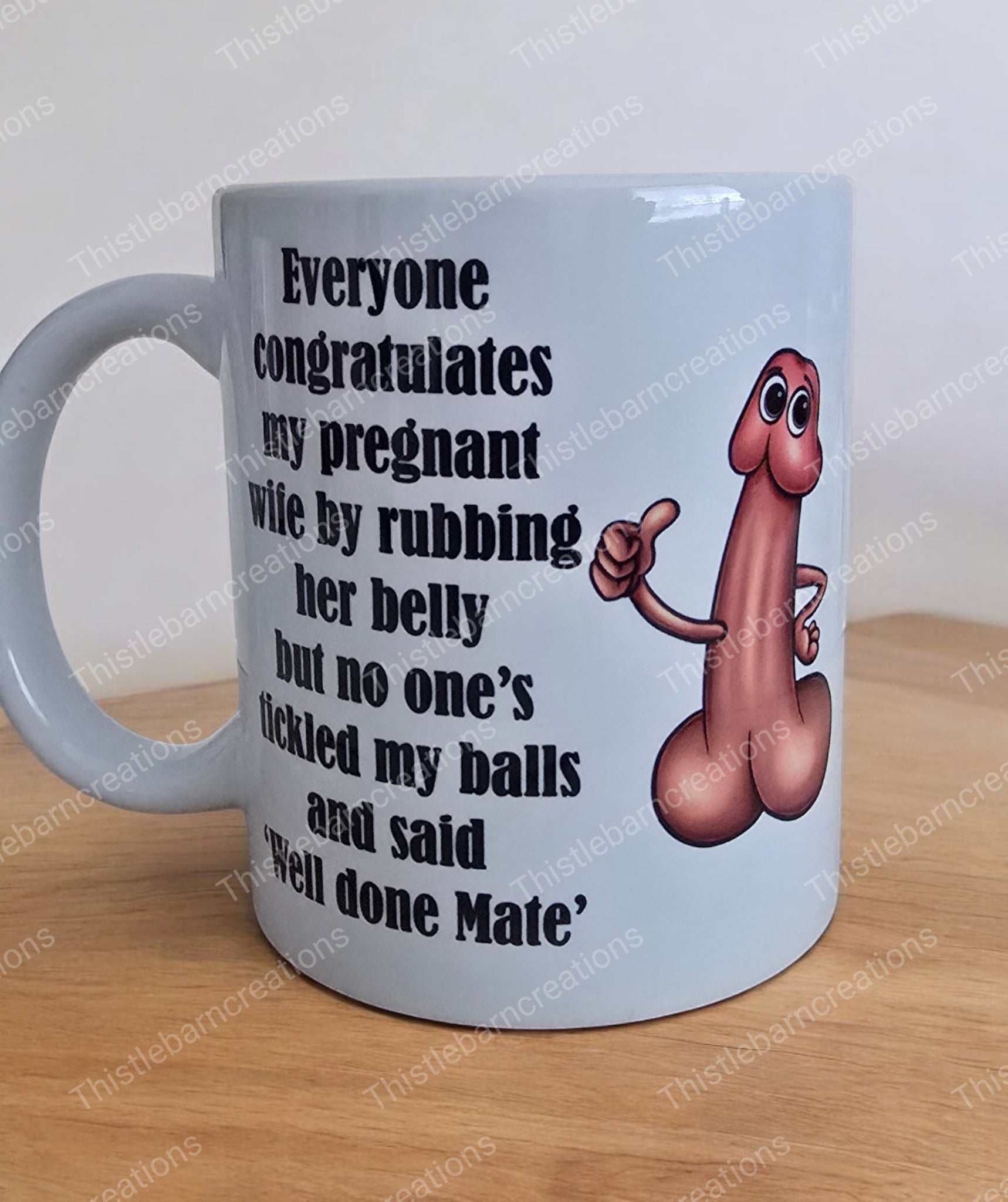 Funny Birth Announcement Gift Mug for New Dad, Baby Shower Mug - Drinkware Ceramic