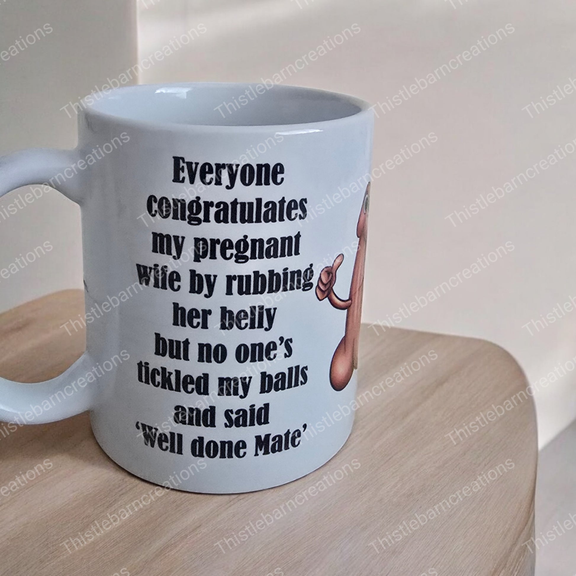 Funny Birth Announcement Gift Mug for New Dad, Baby Shower Mug - Drinkware Ceramic