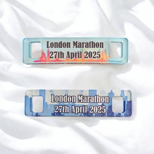 London Marathon 2025 Shoe Tags, Trainer Tags, Pair, London Marathon Gift - Thistle Barn Creations
