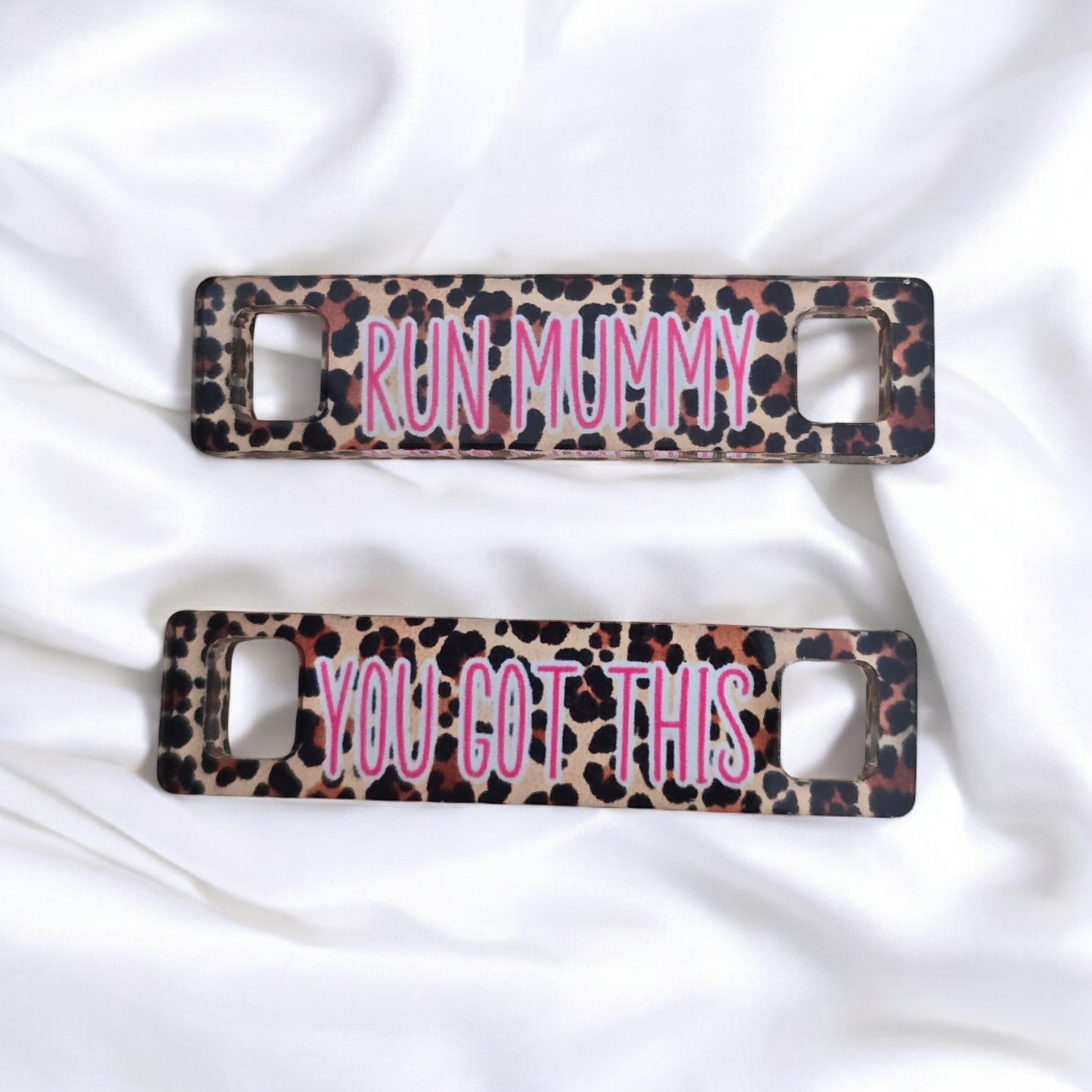 Trainer Tags, Leopard Print Run Mummy / You Got This