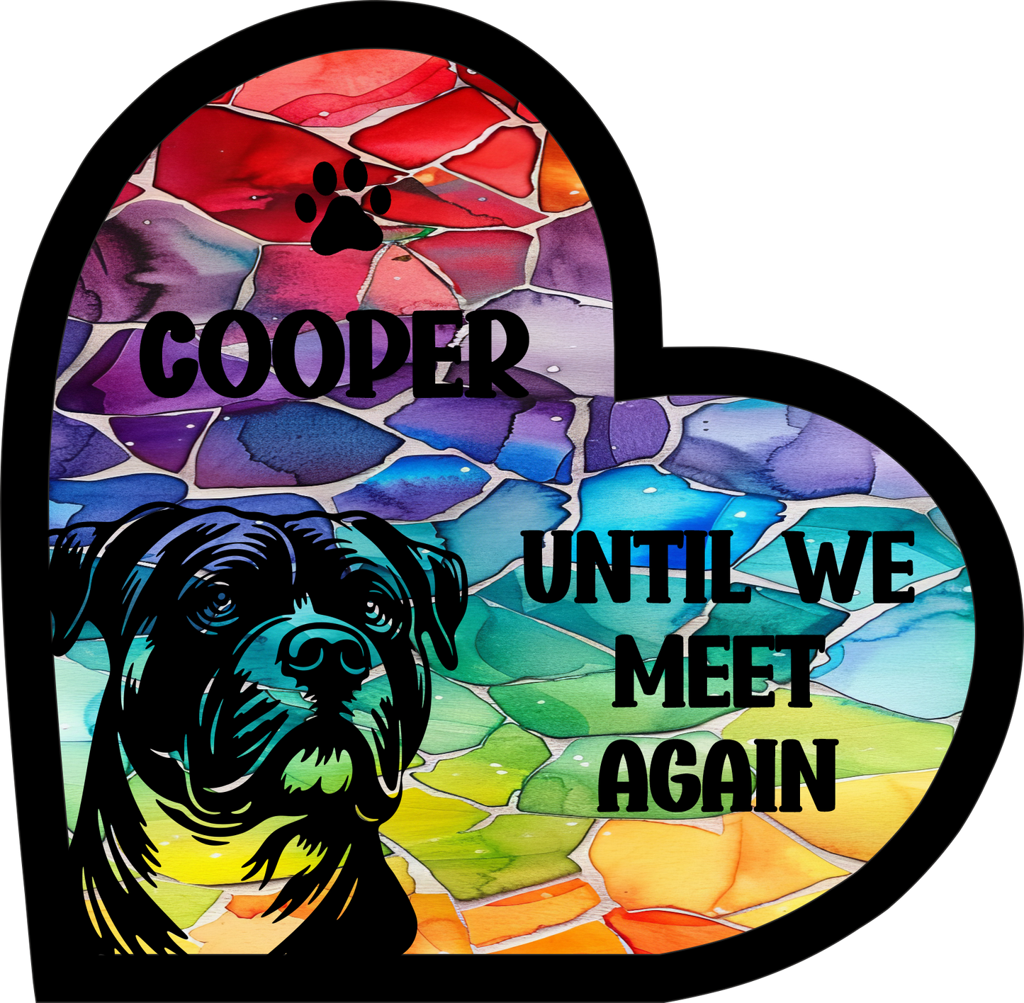 Stained Glass Effect Pet Memorial Stand