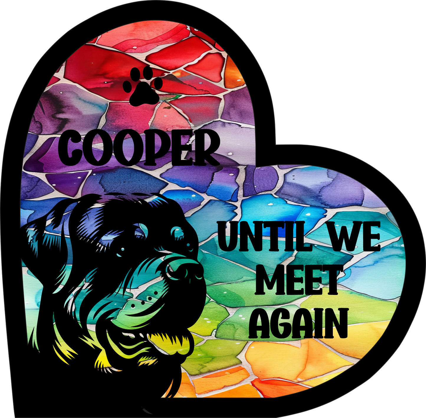 Stained Glass Effect Pet Memorial Stand