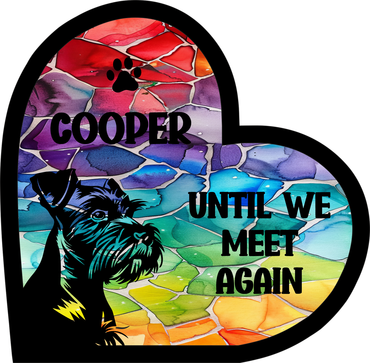 Stained Glass Effect Pet Memorial Stand