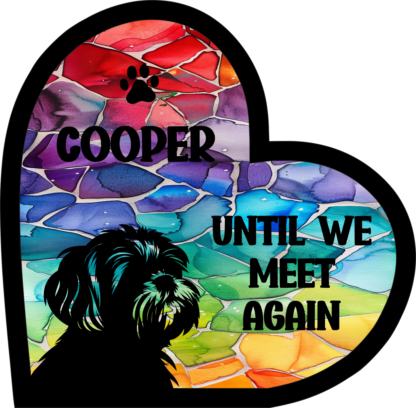 Stained Glass Effect Pet Memorial Stand