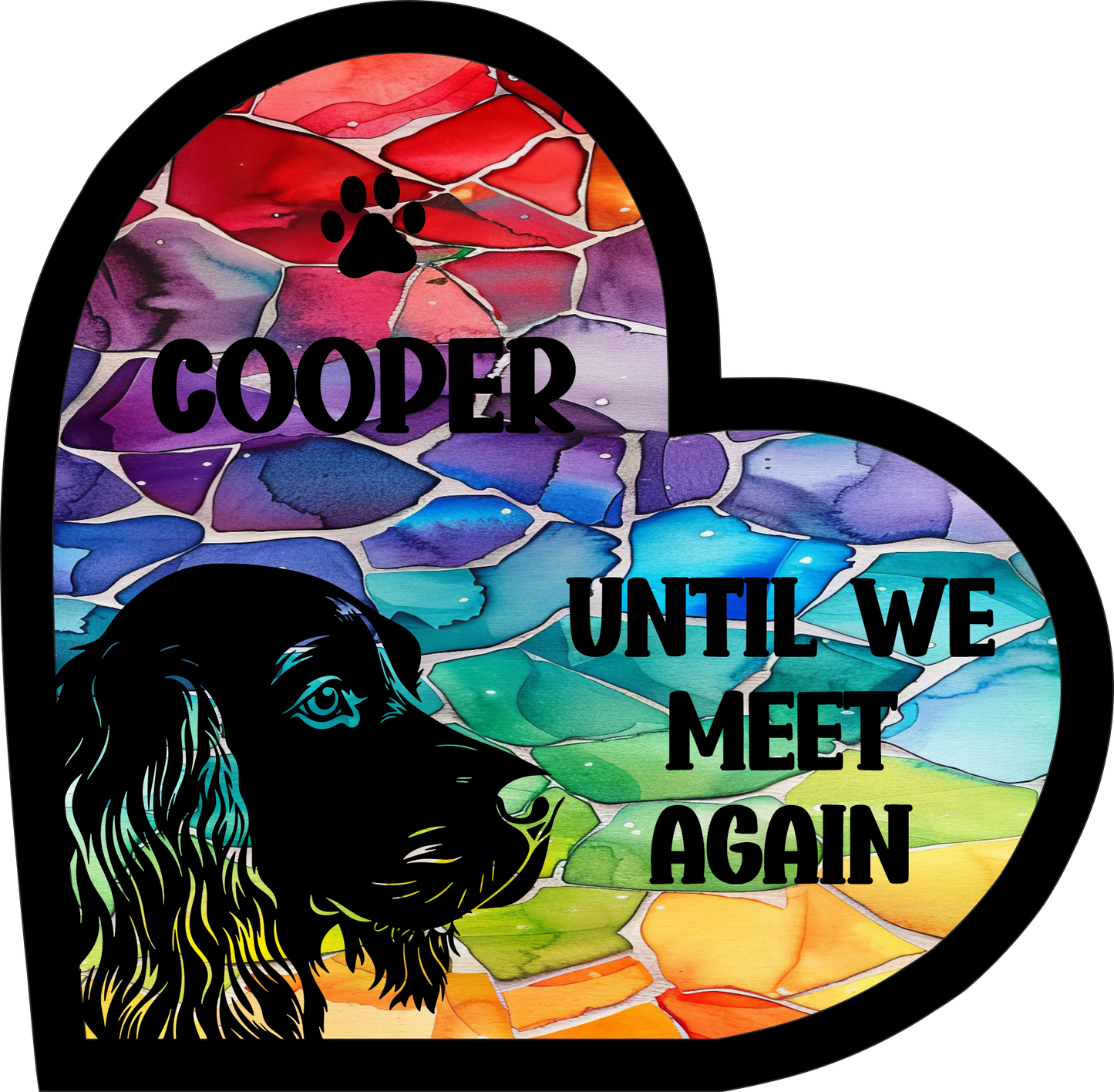 Stained Glass Effect Pet Memorial Stand