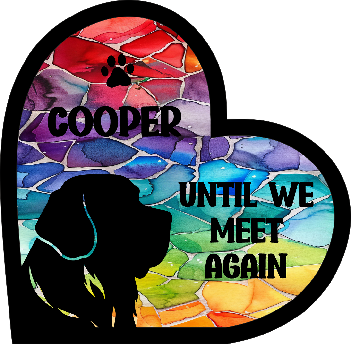 Stained Glass Effect Pet Memorial Stand