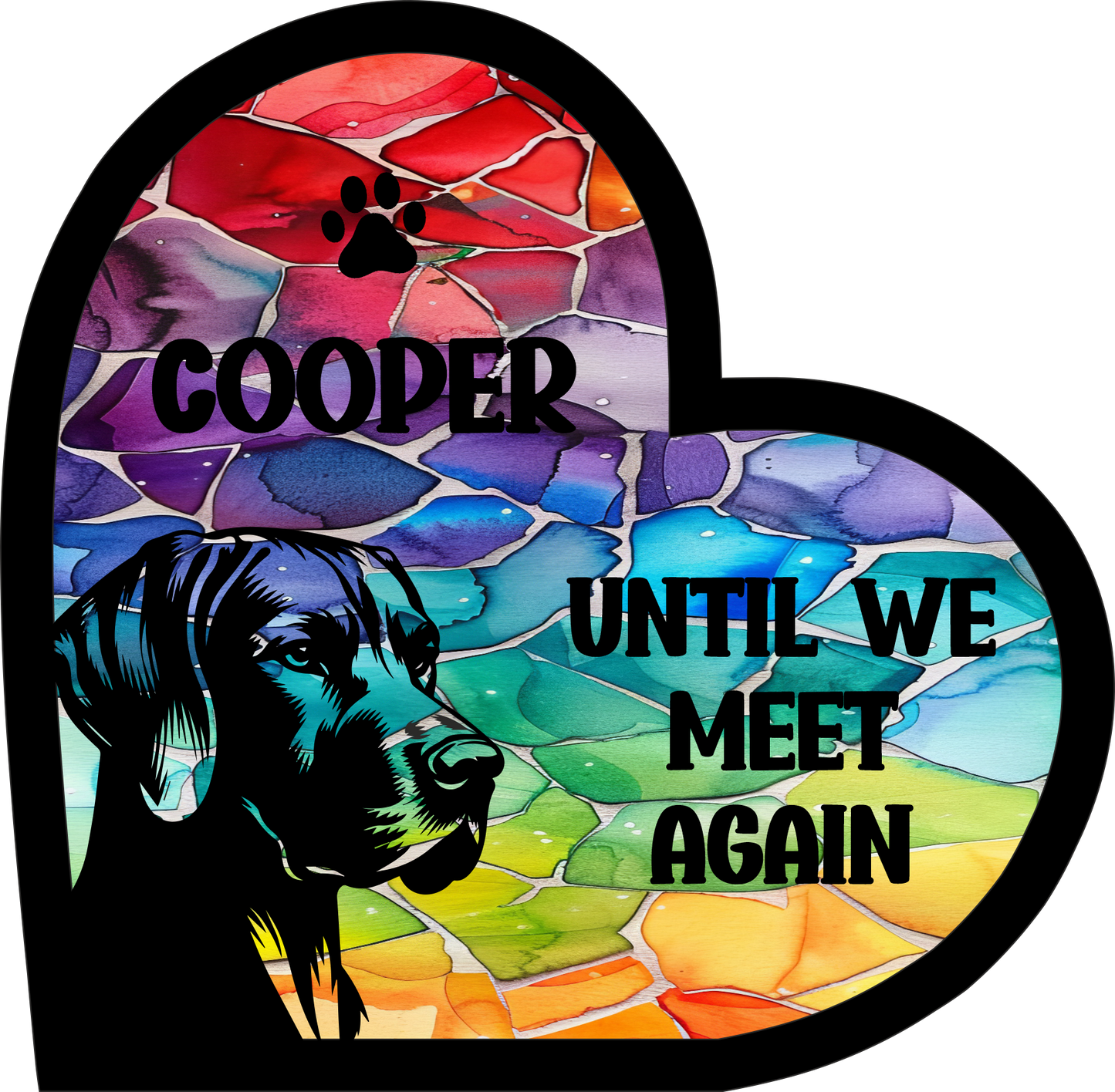 Stained Glass Effect Pet Memorial Stand