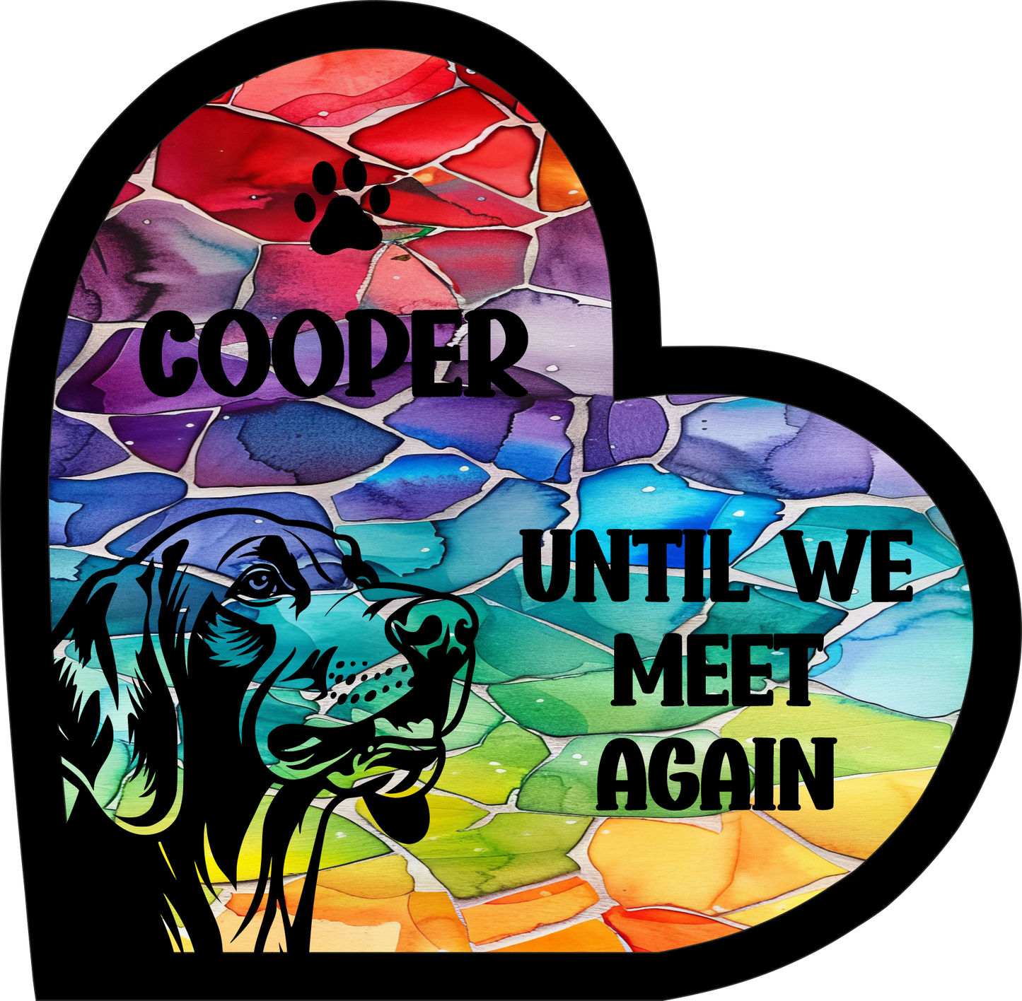 Stained Glass Effect Pet Memorial Stand