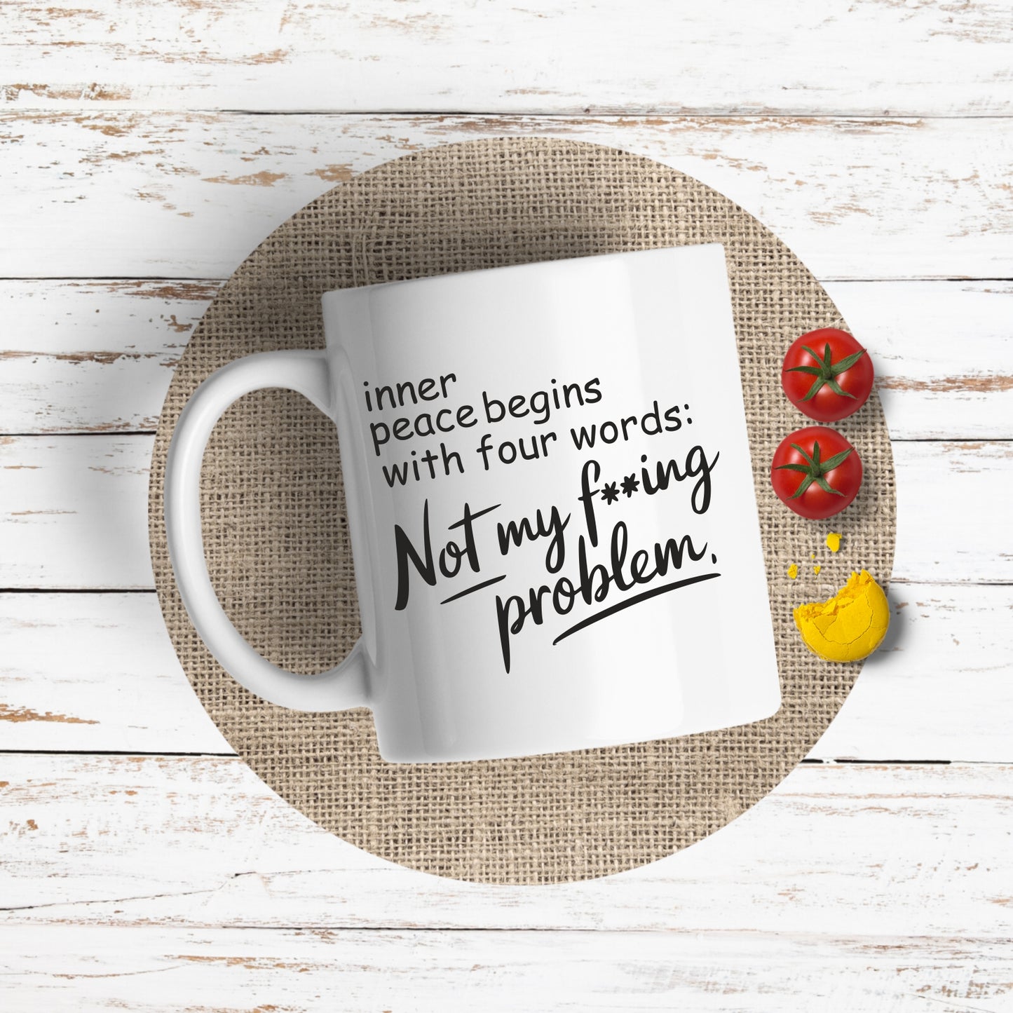 Not my F**ing Problem funny amusing coffee mug and coaster set