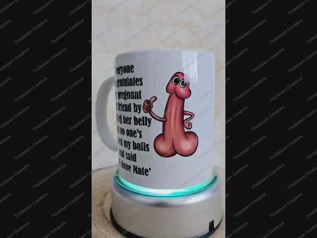 Funny Birth Announcement Gift Mug for New Dad, Baby Shower Mug - Drinkware Ceramic