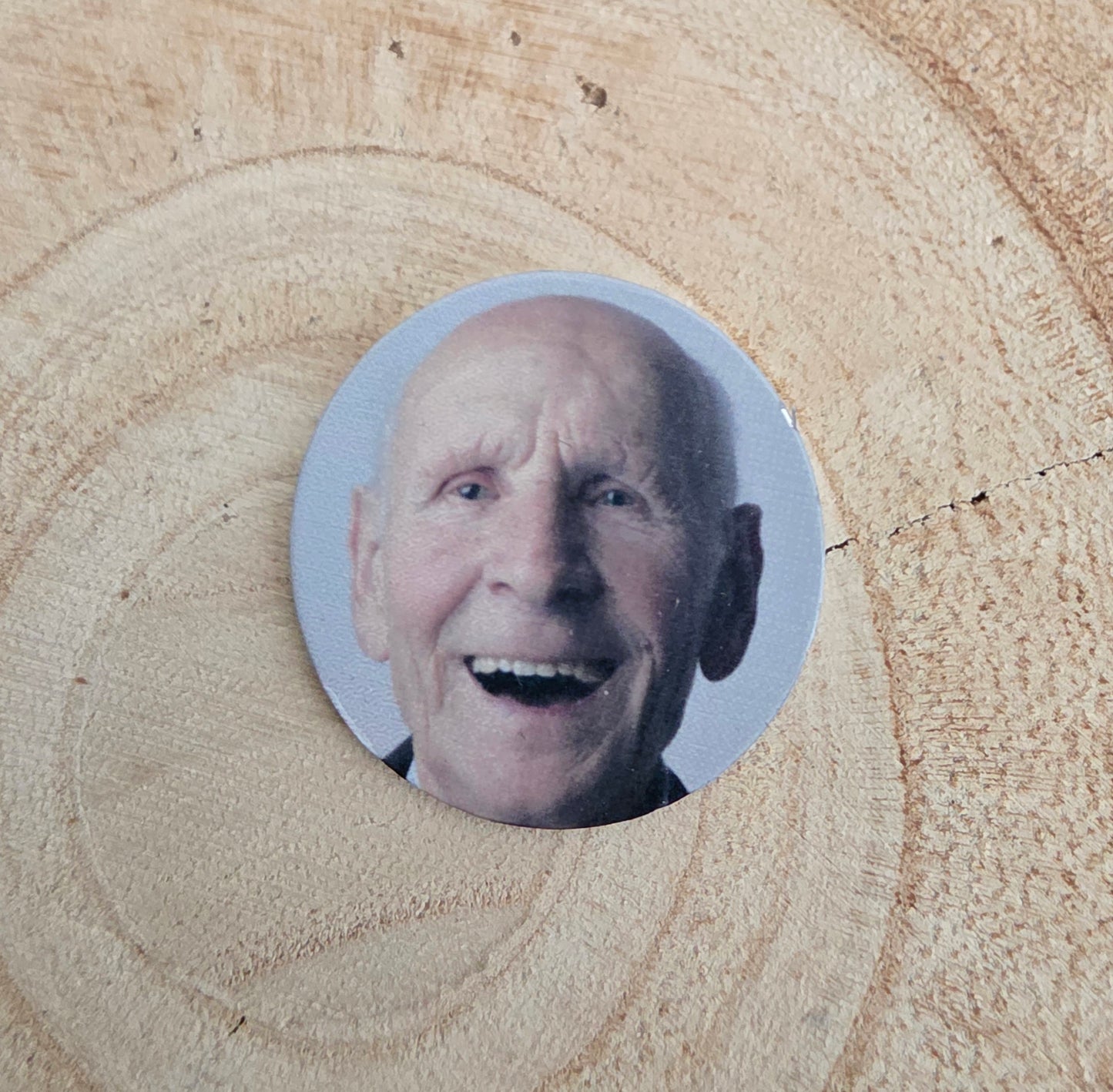 Pocket Hug Leather Keyring with Photo Disc, Memorial Gift with Message from a Loved One in Heaven