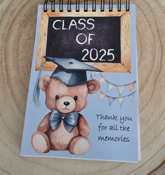A6 Class of 2025 leavers autograph notepad notebook