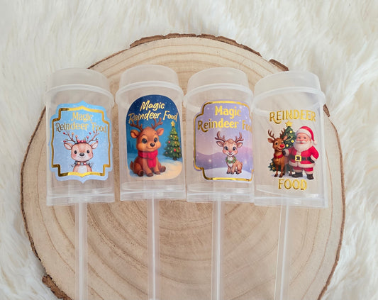 Magic Reindeer Food Push Poppers – Empty Christmas Eve Box Filler | Santa Reindeer Tradition Kids Activity