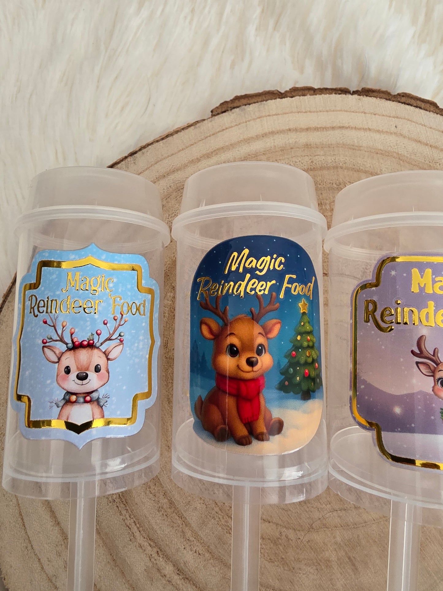 Magic Reindeer Food Push Poppers – Empty Christmas Eve Box Filler | Santa Reindeer Tradition Kids Activity