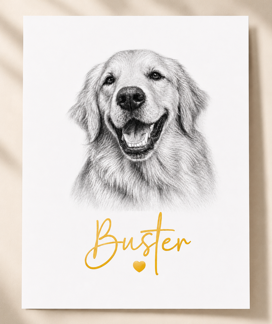 Personalised Pet Portrait Print | Custom Pet Memorial Gift | Photo to Sketch Artwork | Dog Portrait | Cat Portrait | Horse Portrait | A4 A5